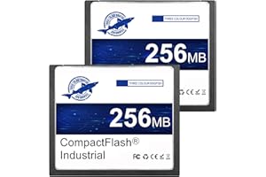 Dogfish 2 Pack 256MB Compact Flash Memory Card High Performance Industrial CF Type I Card FAT16 for Industrial Equipment and 