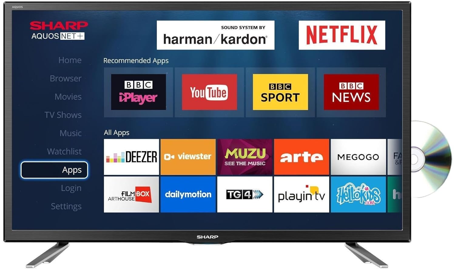 Sharp LC24DHG6131K 24 inch LCD 100 Hz TV Amazon.co.uk TV