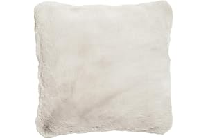 UnHide Squish - Faux Fur Pillow - Extra Soft Throw Pillow - Square Shaped Pillow, Polyester Fill - Machine Washable - Perfect for Living Room, Bedroom, or Guest Room - 20” x 20” - Snow White