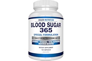 Arazo Nutrition Blood Sugar 365 Supplement – Supports Healthy Energy Levels - 120 Herbal Pills - 60 Day Supply