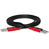 Hosa CPP-202 Dual 1/4 Inch TS to Dual 1/4 Inch TS Stereo Interconnect Cable, 6.6 Feet