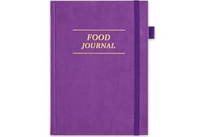 5 MINUTES A DAY Food Journal, Weight Loss Journal for Women, Food Diary to Track Meals, A5 Size Calories Counter Book, 180 Days Diet Wellness Planner for Healthier Lifestyle -Purple
