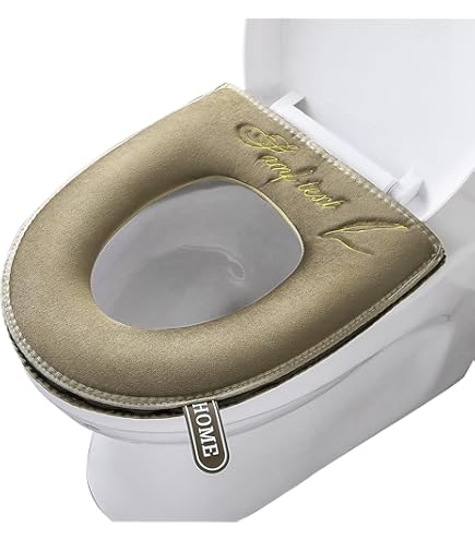 Eliphs 4PCS Bathroom Set Toilet Cover WC Seat Cover Bath Mat