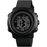 Digital Watch Sports Waterproof Military Back Light Small Watch for Men Black 1426