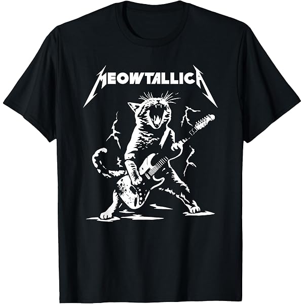Amazon.com: Meowtallica Master Of Kittens T Shirt Funny Gift T