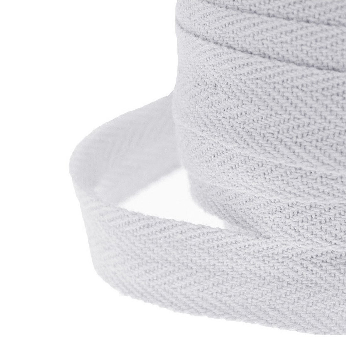 JJ PRIME - [White, 50 Meter] Hemming Tape Herringbone Tape – Premium Quality Bunting Tape for Sewing, Arts and Crafts – Ideal for Dressmaking, Apron – Washable and Durable 25mm Width