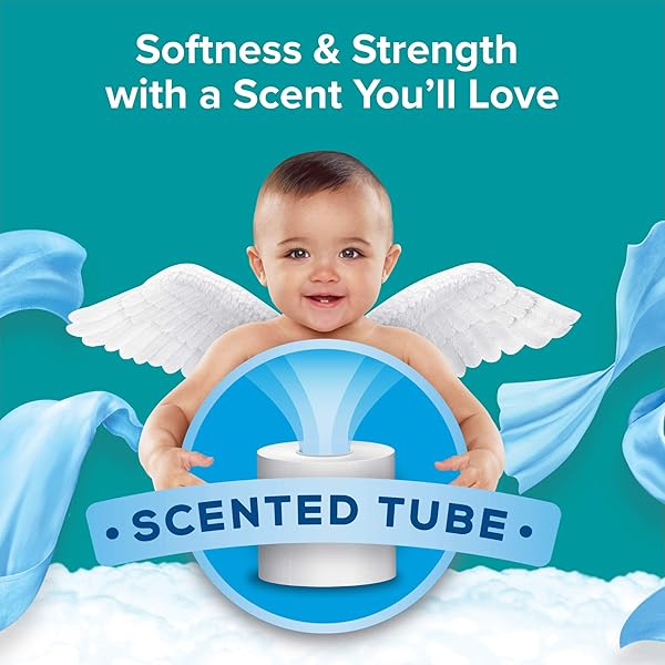 ANGEL SOFT TOILET PAPER WITH FRESH LINEN SCENTED TUBE, 12 DOUBLE ROLLS, 214 2-PLY SHEETS PER ROLL