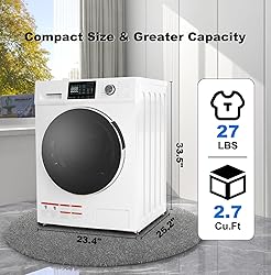 Ventless Washer Dryer Combo 2.7 cu.ft, 24" All In