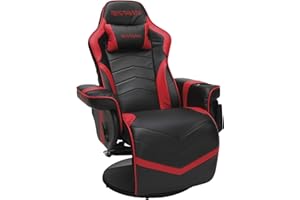 RESPAWN 900 Gaming Recliner - Video Games Console Recliner Chair, Computer Recliner, Adjustable Leg Rest and Recline, Recliner with Cupholder, Reclining Gaming Chair with Footrest - Red