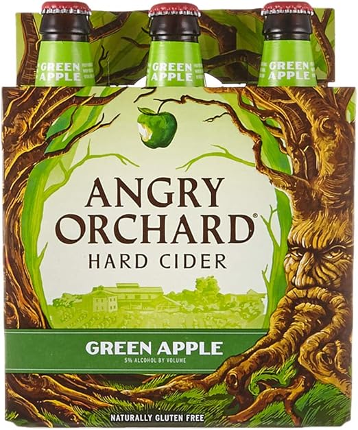 Angry Orchard Green Apple Hard Cider, 6 pk, 12 oz bottles, 5 ABV Grocery & Gourmet