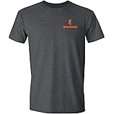 Browning Mens Buckmark T-Shirt, Hunting & Outdoors Short Sleeve Graphic Tees
