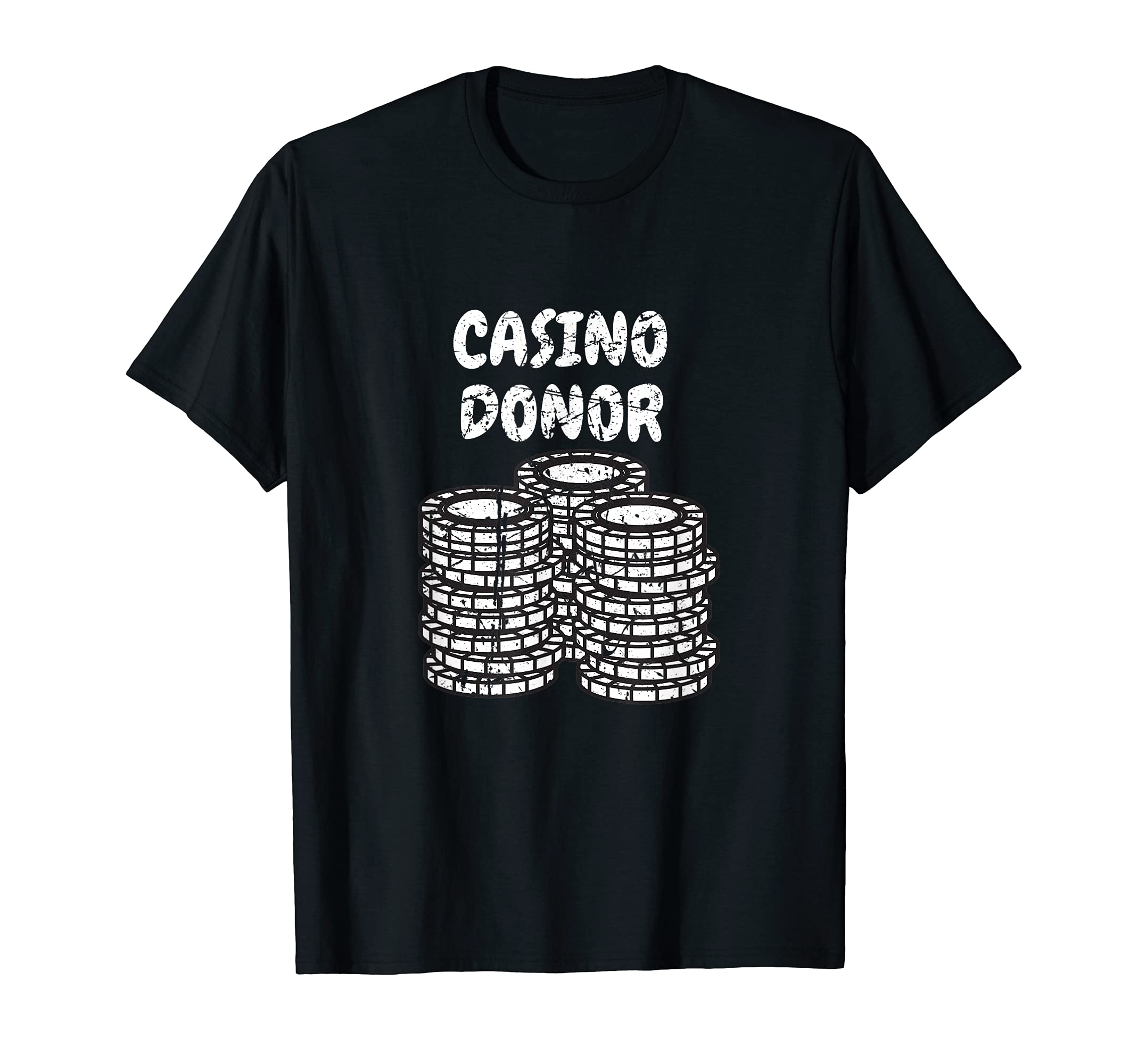 Funny Casino Donor Design Poker Player T-Shirt — image 1