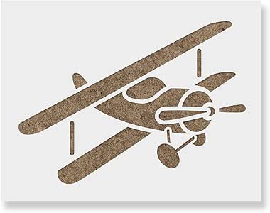 Amazon.com: Airplane Stencil Template for Walls and Crafts - Reusable ...