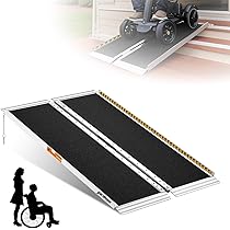 8 FT Folding Wheelchair Ramp Aluminum Portable Medical Mobility Threshold 600LBS - View #3