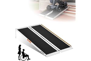 Wheelchair Ramp 4FT, gardhom 800 Lbs Aluminum Portable Folding Handicap Ramp Wheel Chair Ramp for Home Steps Threshold Doorways Stairs Curbs Scooter