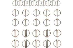 VIKKSAER 30PCS Lynch Pin Assortment Kit Linch Pin with Ring Zinc Plated Steel Heavy Duty Lynch Pin for Farm Tractors Trailers