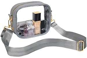 Armiwiin Clear Bag Stadium Approved, Clear Crossbody Bag with Removable and Adjustable Strap for Sports Concert Event