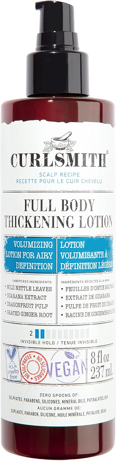 Curlsmith Full Body Thickening Lotion Instant Volume All Hair Curl Types Vegan