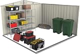 Duramax ECO 10 x 10 Metal Garden Shed Green Off-White Trim 15 Year Warranty view 5