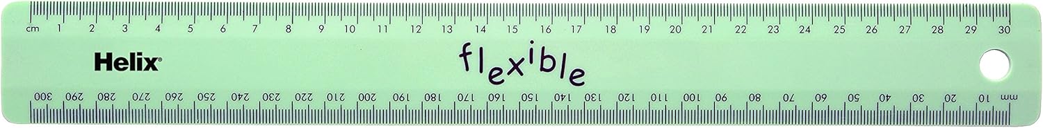 Helix 30cm Coloured Flexible Ruler (Assorted Colours): Amazon.co.uk ...