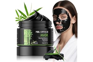 Blackhead Remover Mask for Women & Men, Bamboo Charcoal Peel Off Black Mask, Peeling Facial Masks for Deep Cleansing - All Sk
