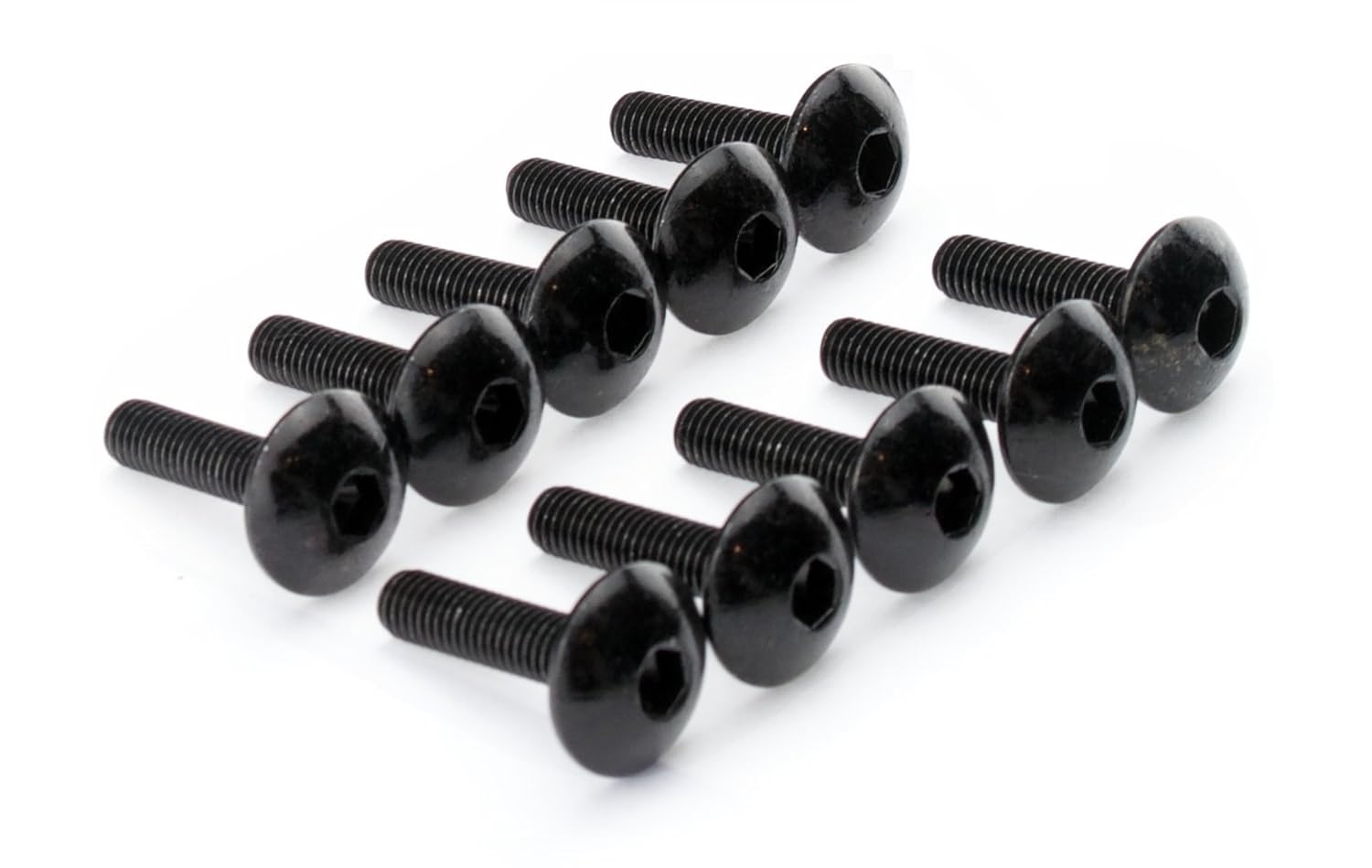 M5x16 mm Fillister Head Screw Black M5 Thread Rounded Screw Heads with