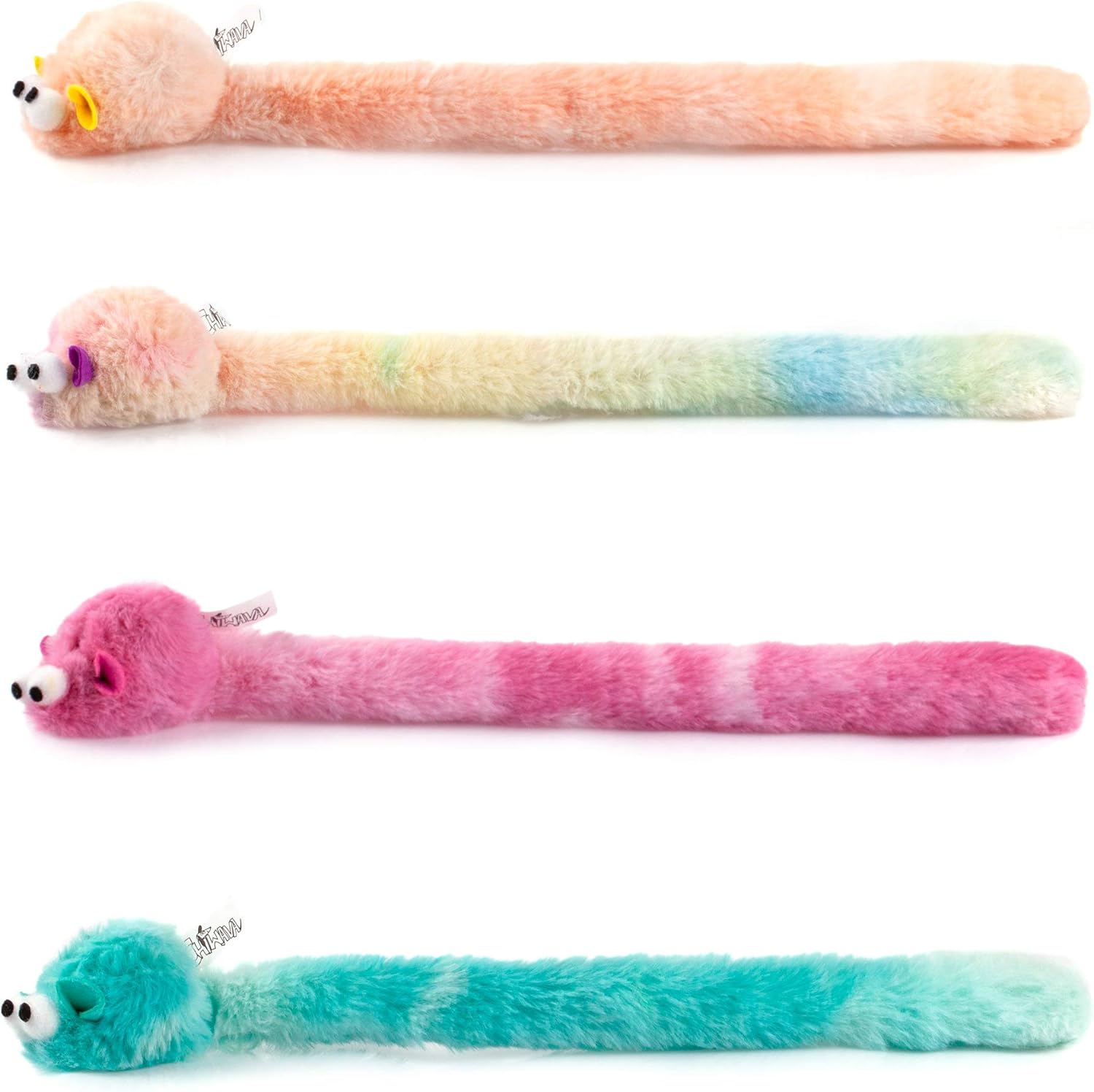 Chiwava 4 Packs 15 Inch Long Soft Plush Cat Toys Mice with Bell Rustle Sound Small Mouse Activity Interactive Toy : Pet Supplies