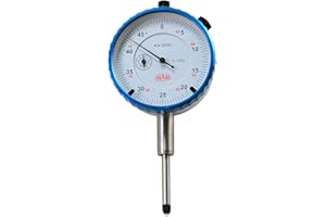 Shars 0-1" High Precision Dial Indicator AGD 2 Lug Back, .0005" Graduation, White Face 303-3112 P]