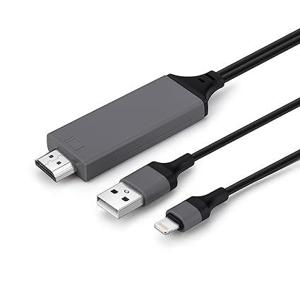 Phone Star MHL Kabel Full HD Adapter zu HDMI [Audio- und Bildübertragung 1080p] kompatibel mit iPhone XS, Xs Max, Xr, X, 8, 8