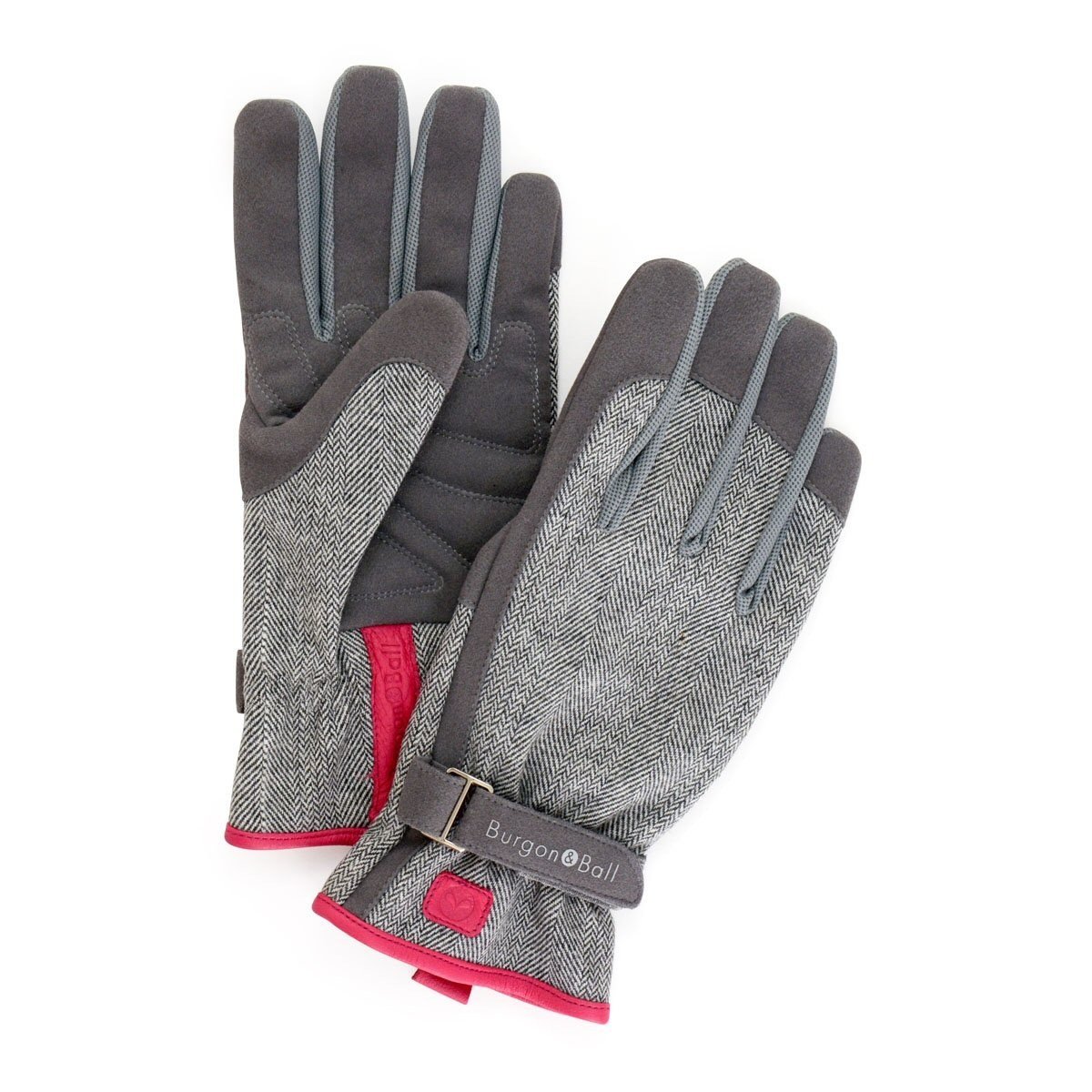 Burgon & Ball Love The Glove Ladies Gardening Gloves, Medium/Large, Tweed Grey