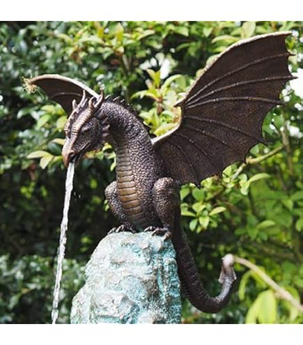 【美品】 DRAGON D3 1400円以上値下げ！ Amazon.com: Zerone Bronze Dragon Garden Fountain, Decorative Water