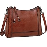 GKOKG Leather Crossbody Bags for Women Shoulder Purse Medium Hobo Genuine Leather Satchel Purses and Handbags Vintage