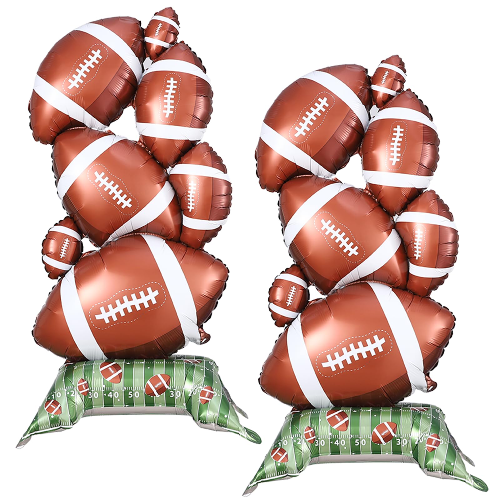 Photo 1 of 2pcs Football Party Decorations 59'' Giant Standing Football Balloon for Touch Down Rugby Super Bowl Sport Theme Party Supplies