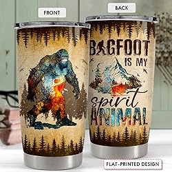 SANDJEST Bigfoot Tumbler Cup 20oz Bigfoot Gifts for