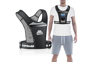 Topward Running Phone Holder Vest for Men Women Jogging Walking Exercise & Gym Workout. Waterproof Chest Pack for All Smartphones