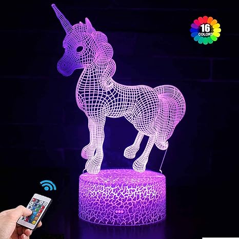 Luz nocturna de unicornio para niños, 7 colores, lámpara de luz nocturna, Moderno, Unicorn: Amazon.com.mx: Bebé