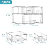 Vtopmart 3 Pack Stackable Storage Drawers Acrylic Undersink Organizers view 2