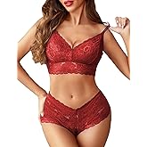 Avidlove Sexy Lingerie Set for Women Lace Bra and Panty Set 2 Piece Lingerie Set Exotic Lingerie Sets