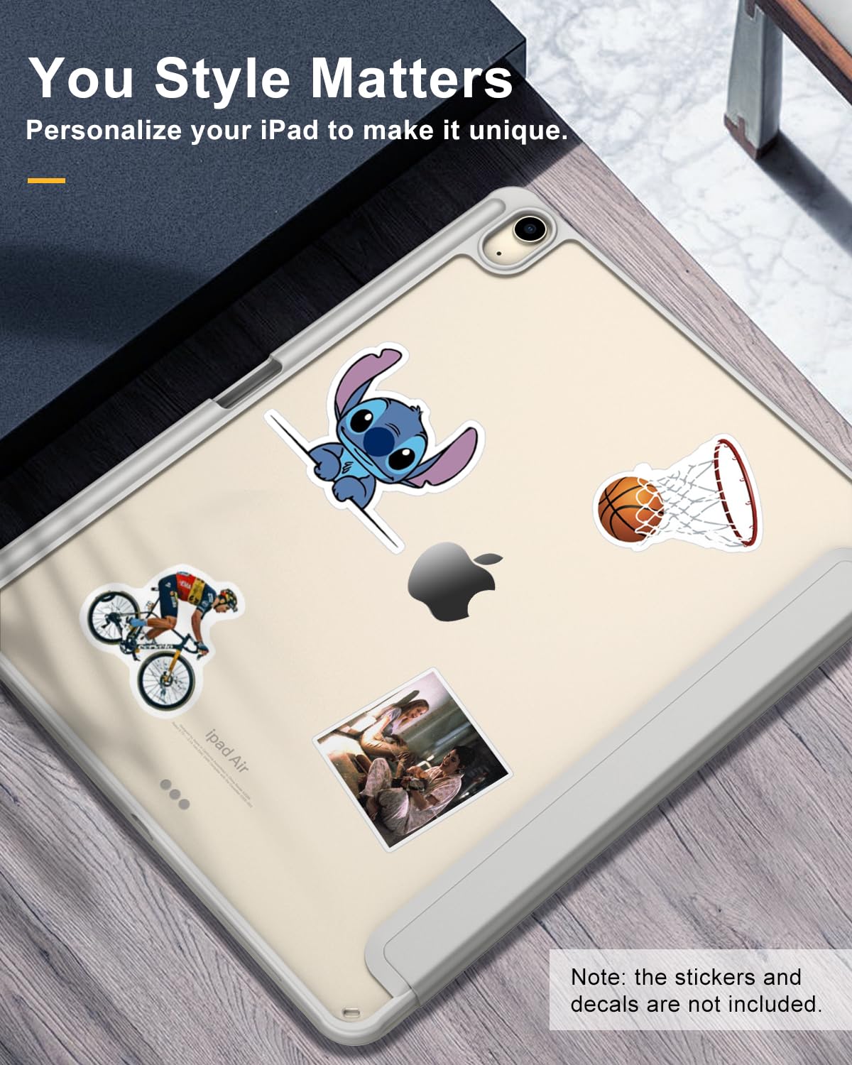 TiMOVO Case for New iPad Air 13 inch (M3/M2-2025/2024) with Pencil Holder, Slim Stand Protective Cover with Clear Transparent Back Shell for iPad Air 13 inch, Auto Wake/Sleep, Light Gray