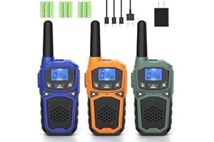 3 Walkie Talkies for Adults Long Range-WokTok Rechargeable Portable 2 Way Radios,Hiking Accessories Camping Gear,with SOS Siren,NOAA Weather Alert,VOX,Easy to Use Camping Hiking