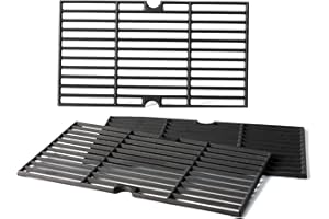 GRILLFLAME DGF493BNP DGH474CRP Grill Grates Replacement Parts for Dyna Glo Grill Grates 4 5 Burner Gas Grate DGF493PNP-D DGB495SDP-D Backyard BY13-101-001-12 Uniflame GBC1134W Cast Iron Cooking Grates Grids