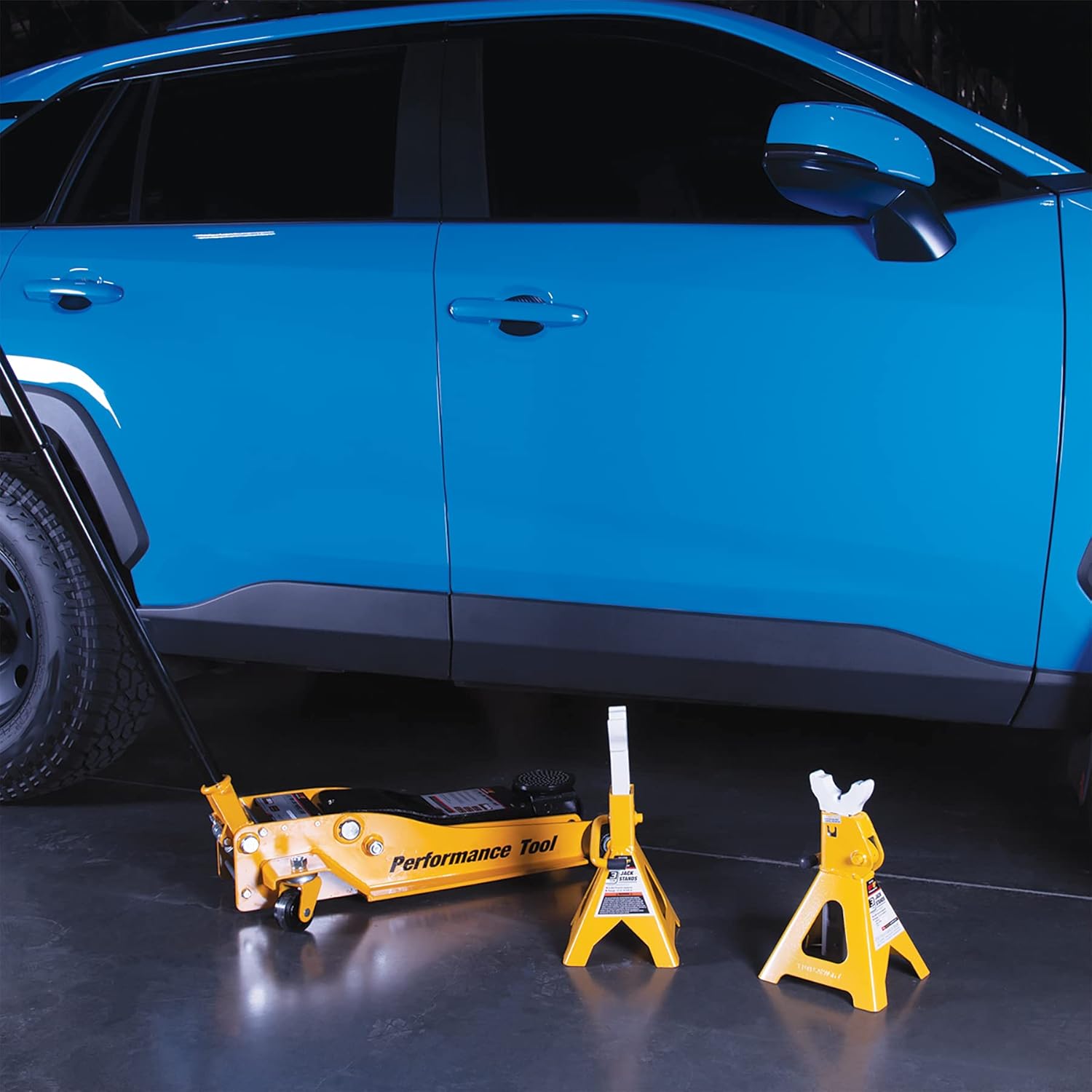 Performance Tool W41022 2-Piece Heavy Duty Jack Stand Set, 3 Ton (6,000 lbs.): Automotive