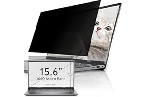 Laptop Privacy Screen 15.6 Inch for HP Dell Acer Asus Lenovo Thinkpad Envy Xps, 16:10 Aspect IPROKKO Removable 15.6in Anti Blue Light Glare Privacy Filter Shield, Anti Spy Computer Monitor Security