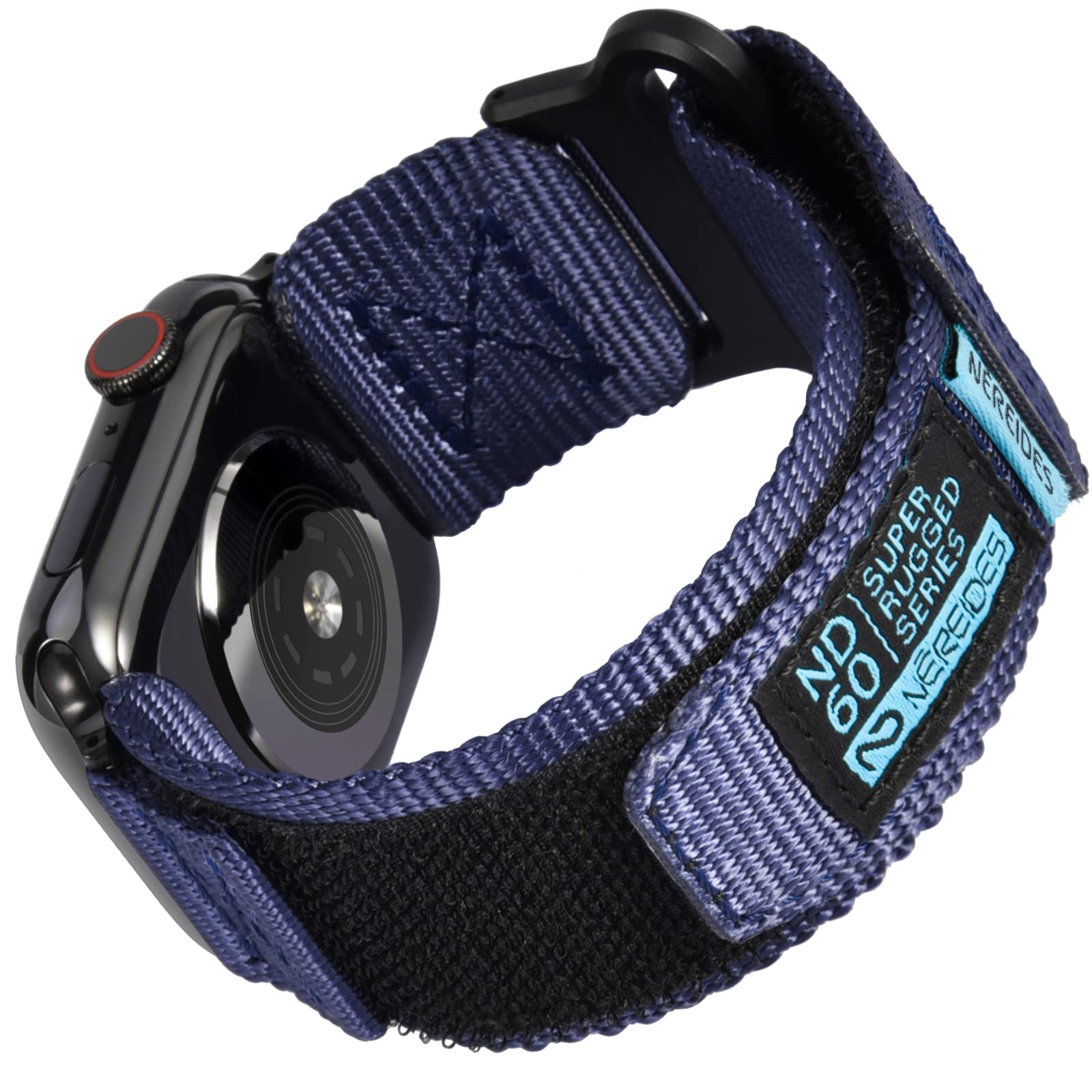 Nereides Compatible with Apple Watch Straps Series 11 10 9 8 7 6 5 4 SE 3/2/1 Ultra 3/2/1, Nylon Sport Replacement Band for iWatch Strap 46mm 45mm 44mm 49mm (L, Blue) — image 1