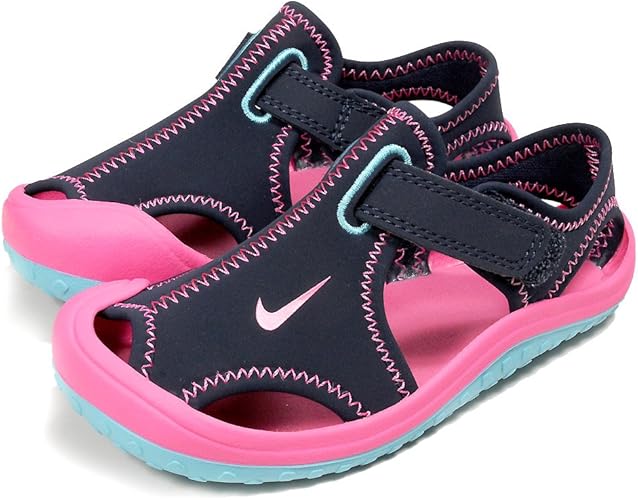 Amazon ナイキ キッズ ジュニア Sunray Protect サンレイプロテクト 22 Cm 3y Midnight Navy Plrzd Bl Pink Nike ナイキ サンダル