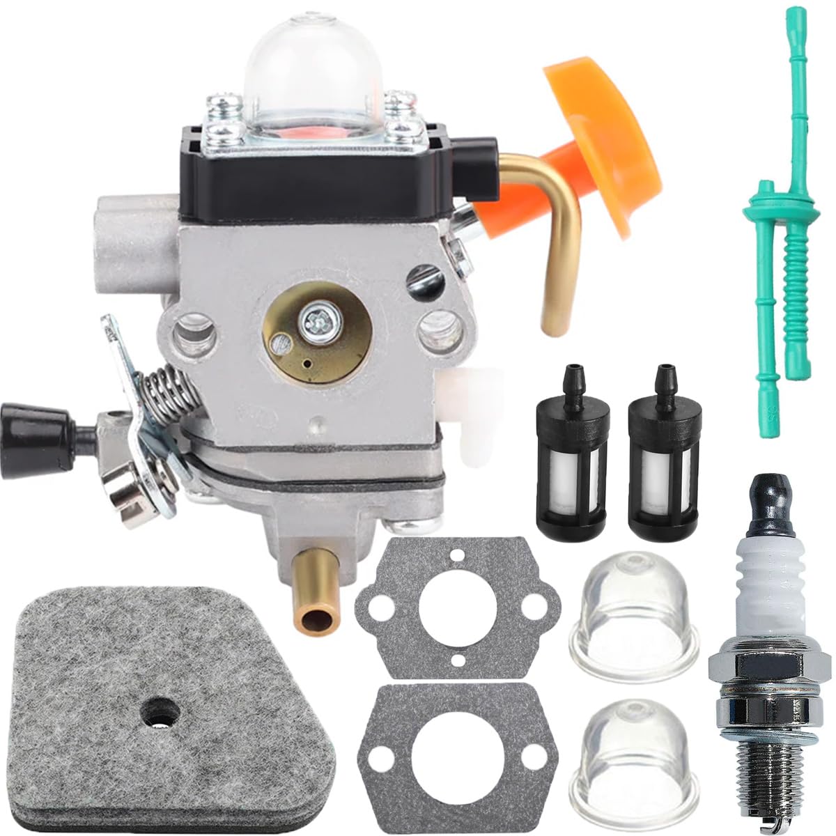 ZAMDOE FS90R Carburetor for STIHL FS87 FS87R FS90 FS90R FS100 FS110 FS110X FS130R FS130 HL90 HL100 HT100 HT101 KM90 KM100 SP90 FS110R KM110R FS100RX KM90R KM130R String Trimmer 41801200607 C1Q-S174