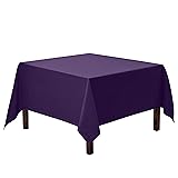 Gee Di Moda Square Tablecloth - 85 x 85 Inch Purple