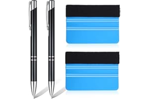 BUYSIGO Weeding Tools for Vinyl，2 Pieces Air Release Pen Craft Vinyl Weeding Tools Stainless Steel Point Retractable Air Release Weeding Tools for Craft Weeding Essential Adhesive Vinyl (Black)