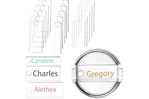 CRAFTBAY 40OZ Customizable Mini Acrylic Name ID Plate for Stanley 40 OZ Tumbler Personalized Name Plate Name Tag for Stanley Cup Identification Plate Acrylic Tumbler tag (15ykl)
