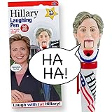 Hillary Clinton Laughing Pen - Mouth Moves - Hillary's REAL LAUGH - Funny Gift for for Hillary & Donald Trump Fans - Superior Audio Quality - Replaceable Batteries Included - It's HILLarious